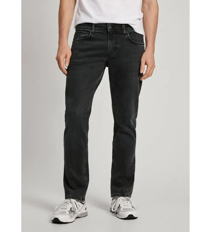 Pepe Jeans para hombre. PM207393XH5 Jeans Straight Cash negro (28/32), Casual, Algodón, Denim, Sostenible