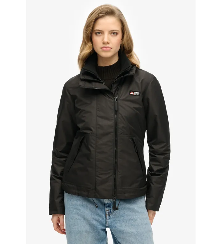 Superdry para mujer. W5011885A Chaqueta Wind negro (L), Casual, Poliéster Reciclado, Sostenible