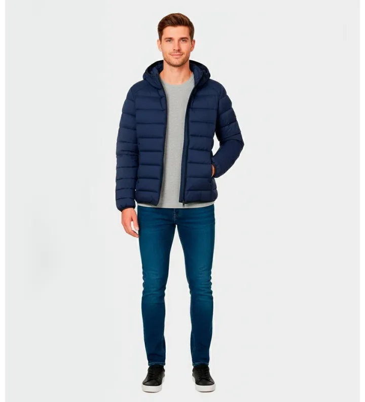 ECOALF para hombre. MCMGAJKASPEN0987W25-601 Chaqueta Aspen marino (M), Azul, Casual, Sostenible, Poliéster reciclado