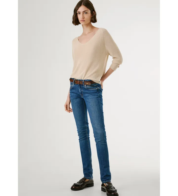 Pepe Jeans para mujer. PL2050625VA Jeans Slim Iconic Brooke azul (24/30), Casual, Algodón, Denim