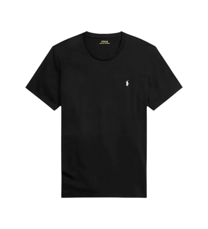 Polo Ralph Lauren para hombre. 714844756006 Camiseta de punto de algodón negro (L), Homewear, Manga corta