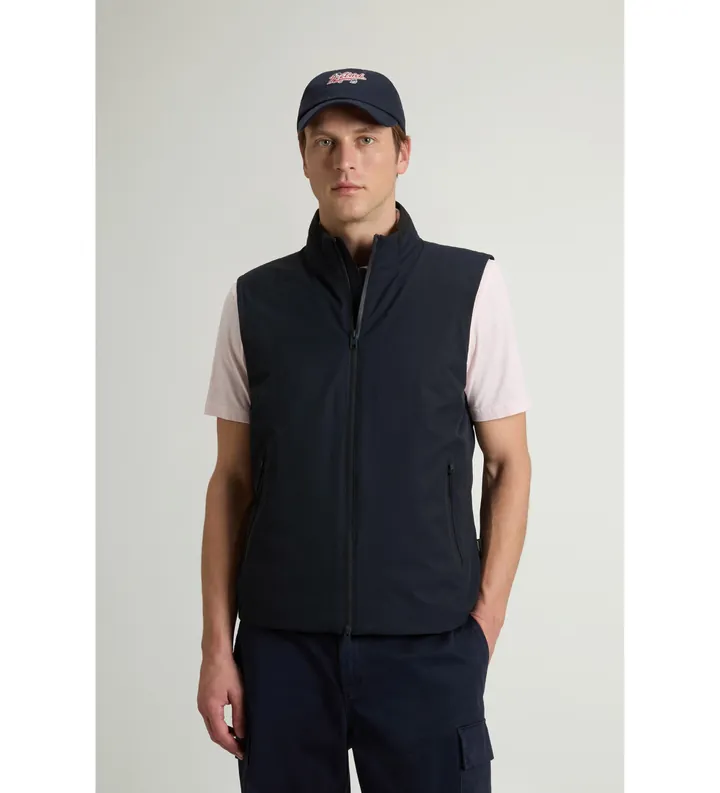 Woolrich para hombre. CFWOOU1158MRUT4018 Chaleco Sailing acolchado marino (M), Casual, Poliéster