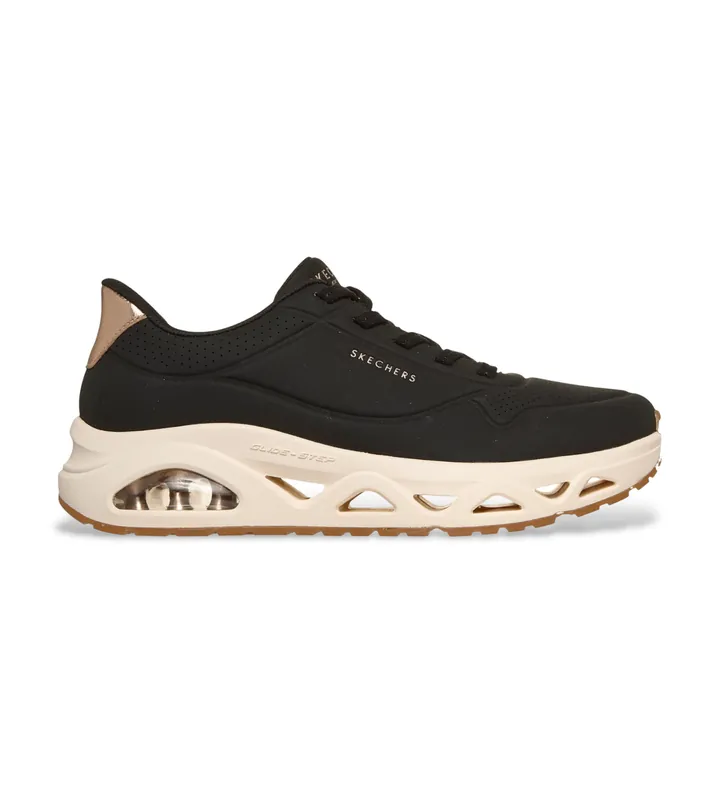Skechers para mujer. 190113 Zapatillas Slip-ins Uno Glide Step Glide On Air negro (36), Plano, Cordones, Casual