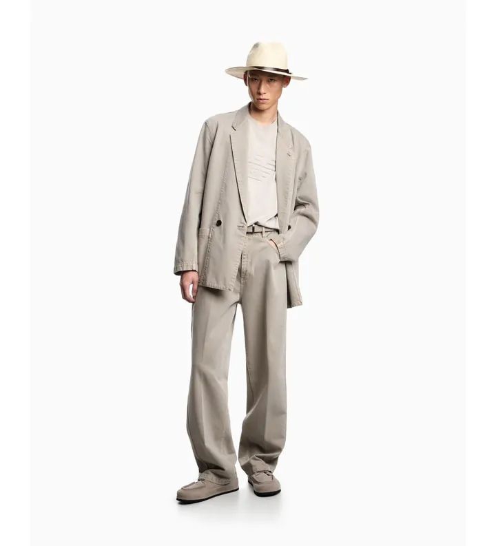 Emporio Armani para hombre. EM004911_AF13715 Camiseta Sencilla beige (L), Casual, Algodón, Manga corta