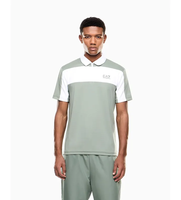 EA7 para hombre. 7M001528_AF22175 Polo Tennis Pro laurel wreath (3XL), Azul, Casual, Poliéster, Manga corta