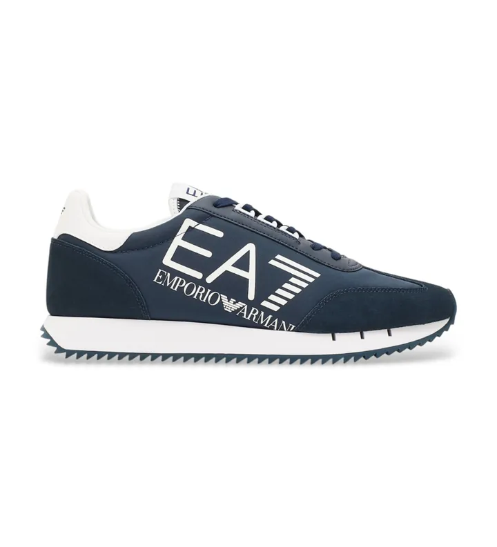 EA7 unisex. 7X000541_AF18609 Zapatillas Vintage marino (35 1/3), Azul, Cordones, Casual