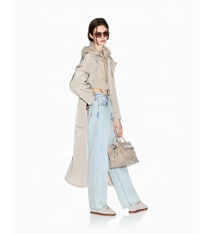 A|X Armani Exchange para mujer. XW001927AF21526U6223 Abrigo Trench beige (L), Casual, Poliéster