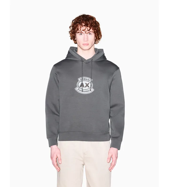 A|X Armani Exchange para hombre. XM002332AF10818U8144 Sudadera con capucha gris (L), Casual, Algodón