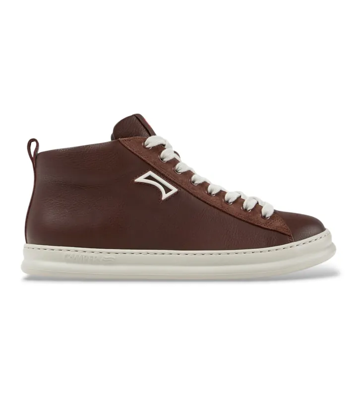 Camper para hombre. K300550-003 Zapatillas botín de piel Peu Touring marrón (39), Plano, Ninguno, Casual