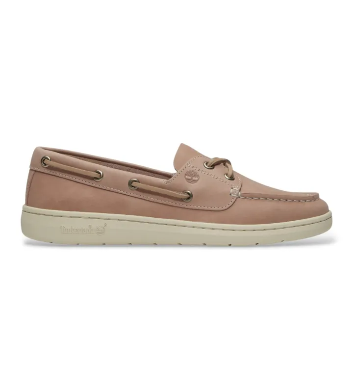 Timberland para mujer. TB0A5PJYA8M1 Náuticos de piel Portofino Pier rosa (37 W), Plano, Ninguno, Casual