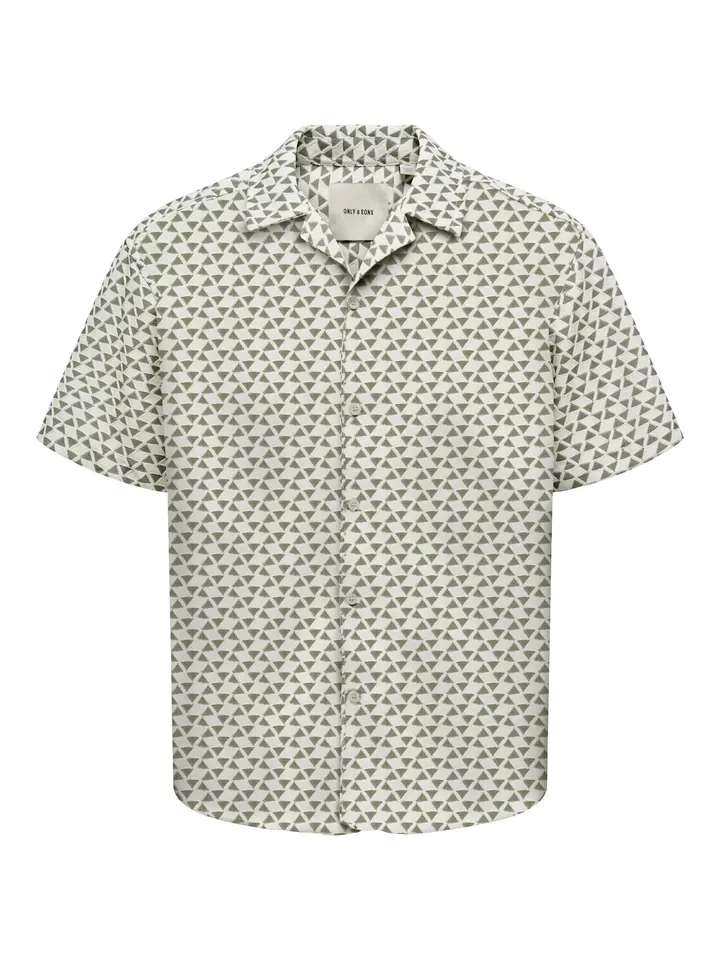 Only & Sons Camisa 'ONSCharmy'  oliva / blanco