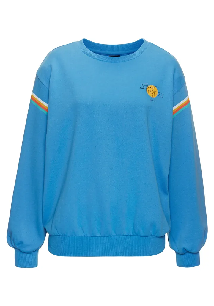 BENCH Sudadera azul oscuro / miel / blanco