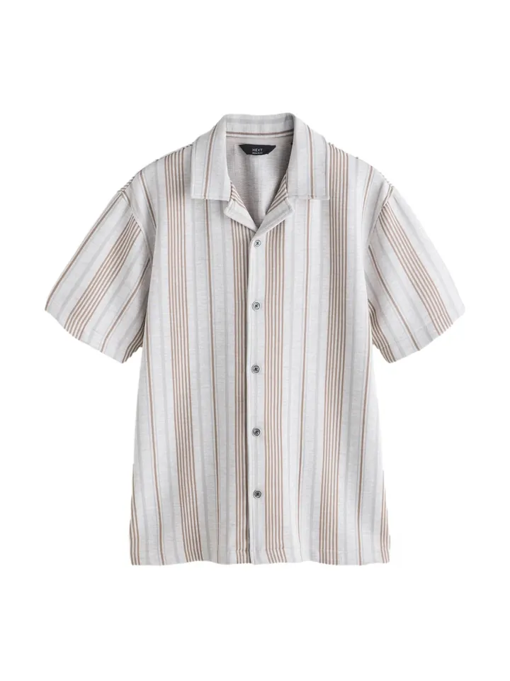 Next Camisa ecru / marrón claro