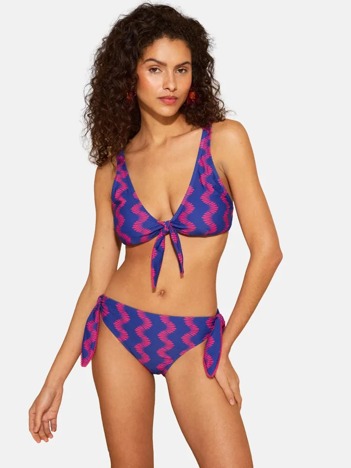 love & roses Braga de bikini azul cobalto / rosa