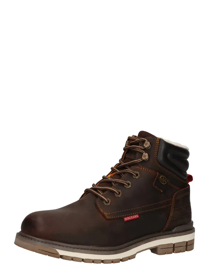 Dockers by Gerli Botas con cordones chocolate / negro