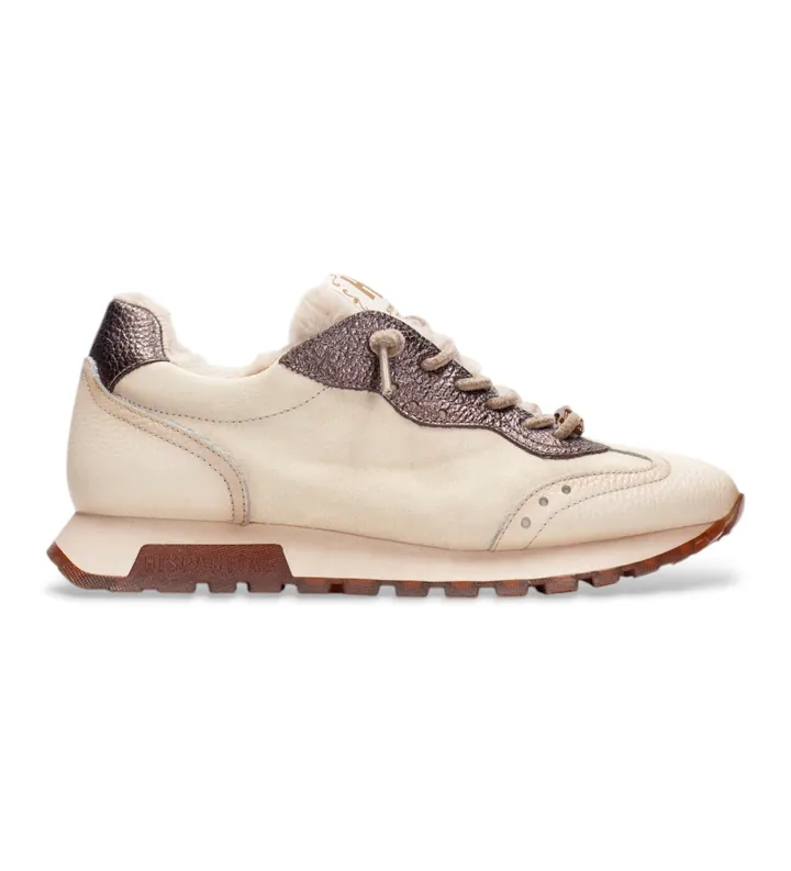 Hispanitas para mujer. PHI265160 Zapatillas de Piel Oregon beige (36), 1 a 3cm, Cordones, Casual