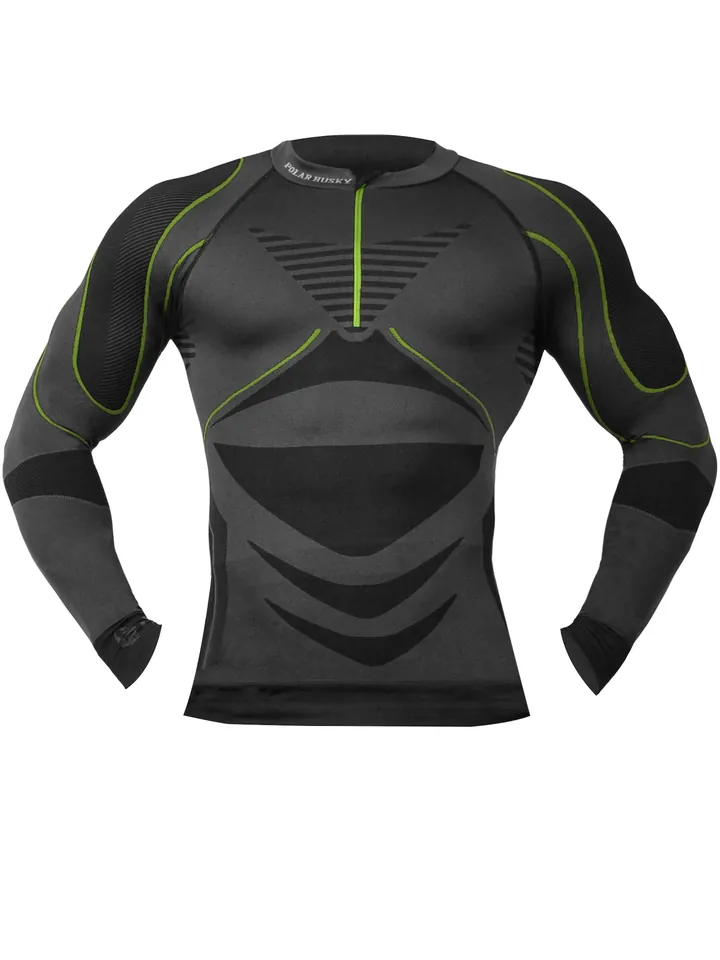 Polar Husky Camiseta térmica  gris / verde / negro