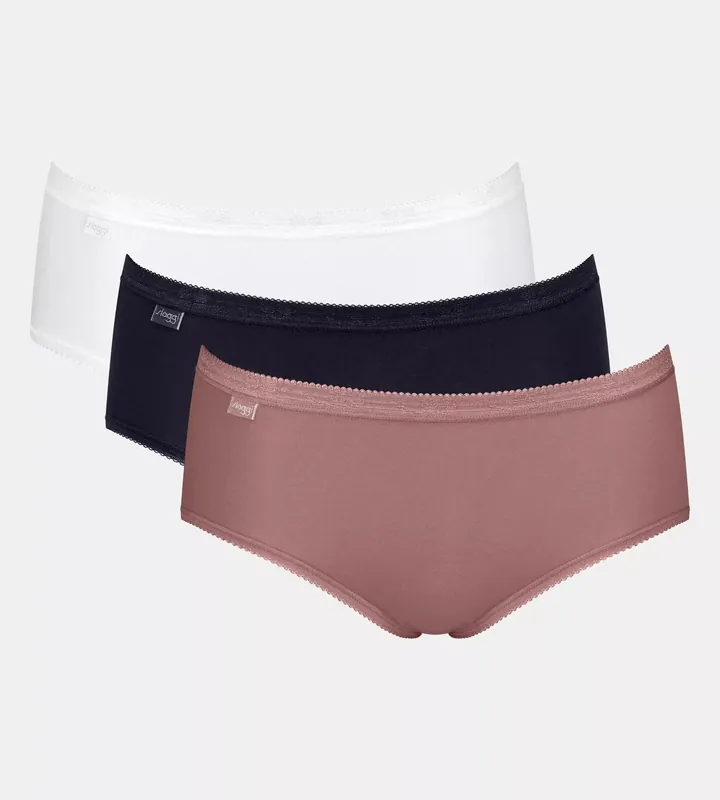 SLOGGI Panti 'Basic+'  malva / negro / blanco