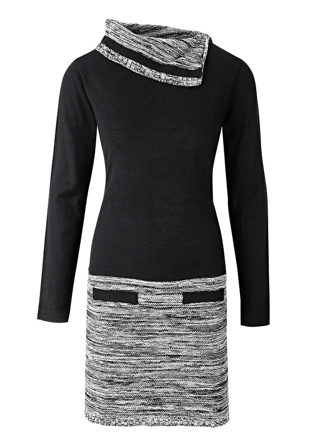 Vestido de punto jaspeado