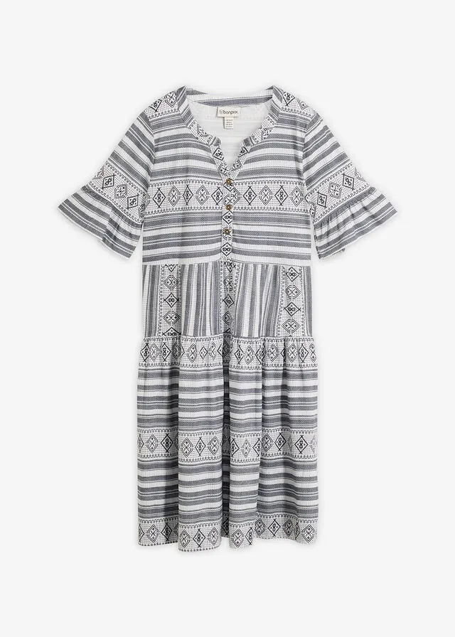 Vestido camisero de mezcla de viscosa fluida