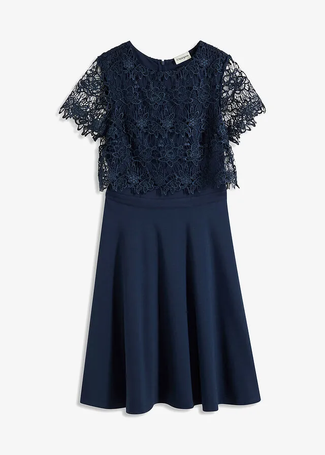 Vestido midi con encaje