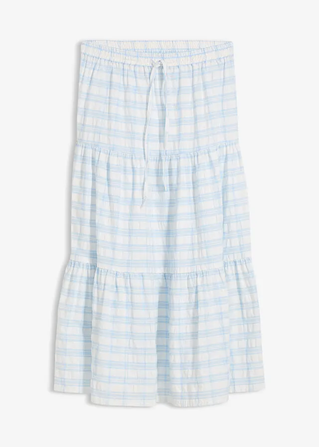 Falda midi de algodón puro