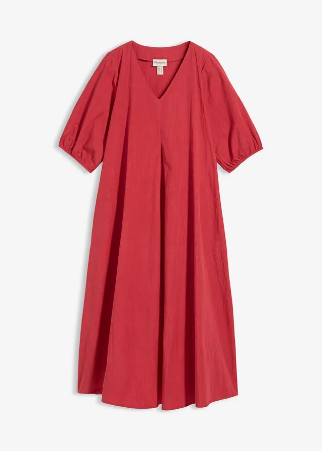 Vestido midi de algodón puro