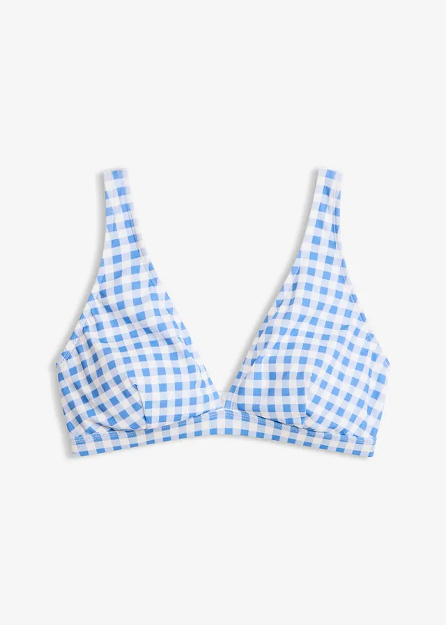Top de bikini con diseño de cuadros