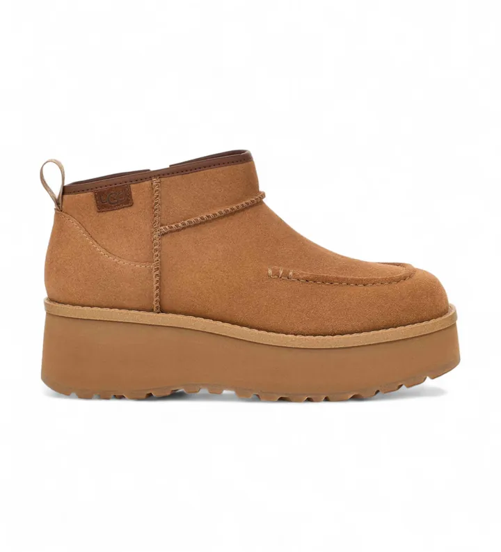 UGG para mujer. 1158193 Botines Cityfunc Ultra Mini marrón (36), 3 a 5cm, Cremallera, Casual