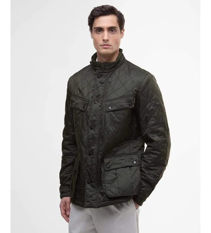 Barbour international para hombre. MQU0365 Chaqueta Ariel verde marrón oscuro (3XL), Casual, Poliéster