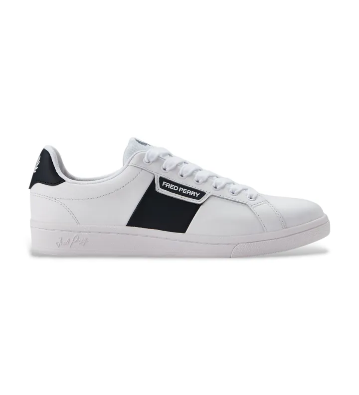 Fred Perry para hombre. B1310-200 Zapatillas de Piel B721 blanco (40), Plano, Cordones, Casual
