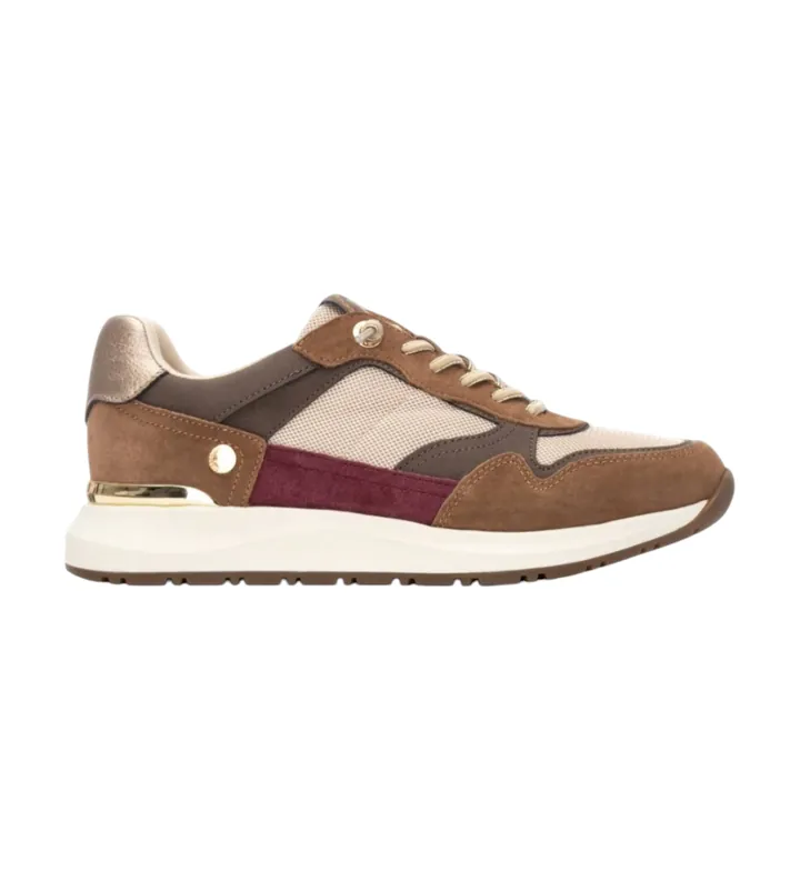 Xti para mujer. 14420601-TAUPE Zapatillas 144206 taupe (36), 1 a 3cm, Cordones, Casual