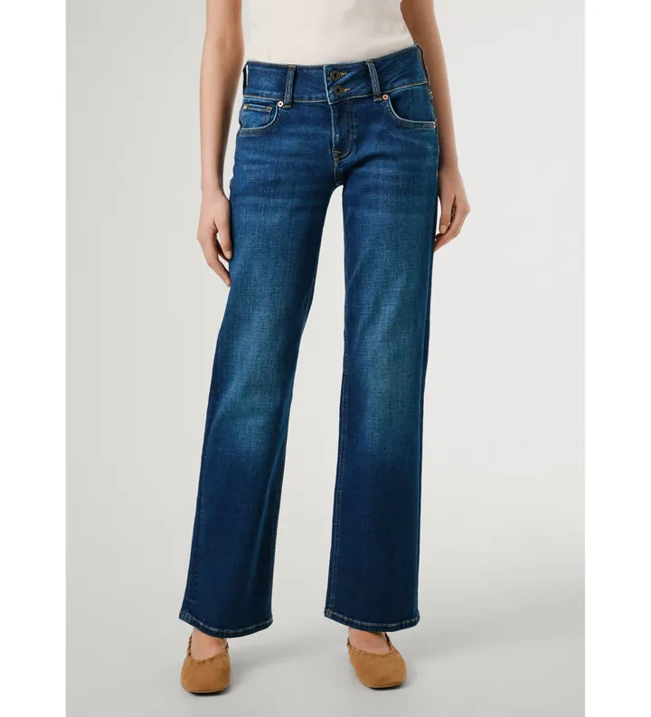 Pepe Jeans para mujer. PL2048485FB Jeans Venus Staright azul (24/30), Casual, Algodón, Denim