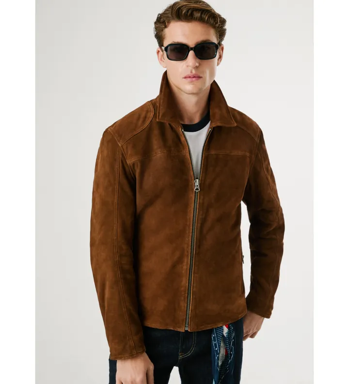 Pepe Jeans para hombre. PM4027183 Cazadora Jax marrón (L), Casual, Ante