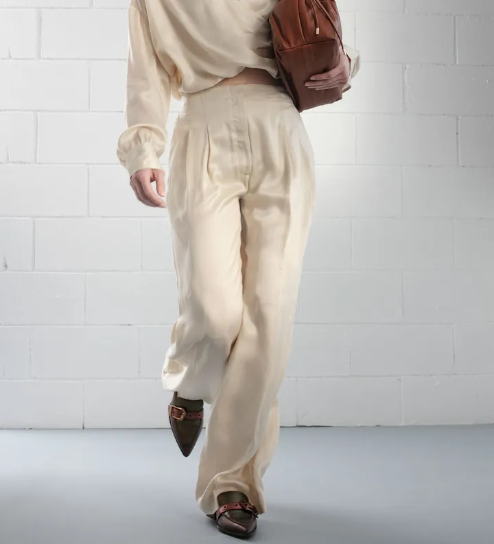 BOSS para mujer. 50553531 Pantalón Tratty beige (34), Casual, Algodón
