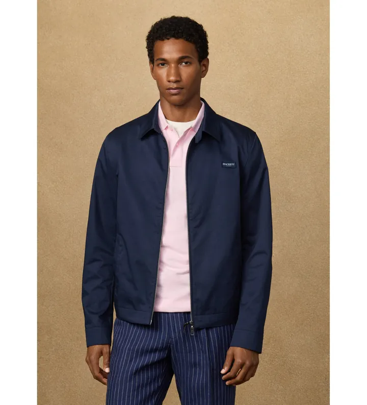 Hackett London para hombre. HM4000153 Chaqueta Coach marino (M), Casual, Algodón