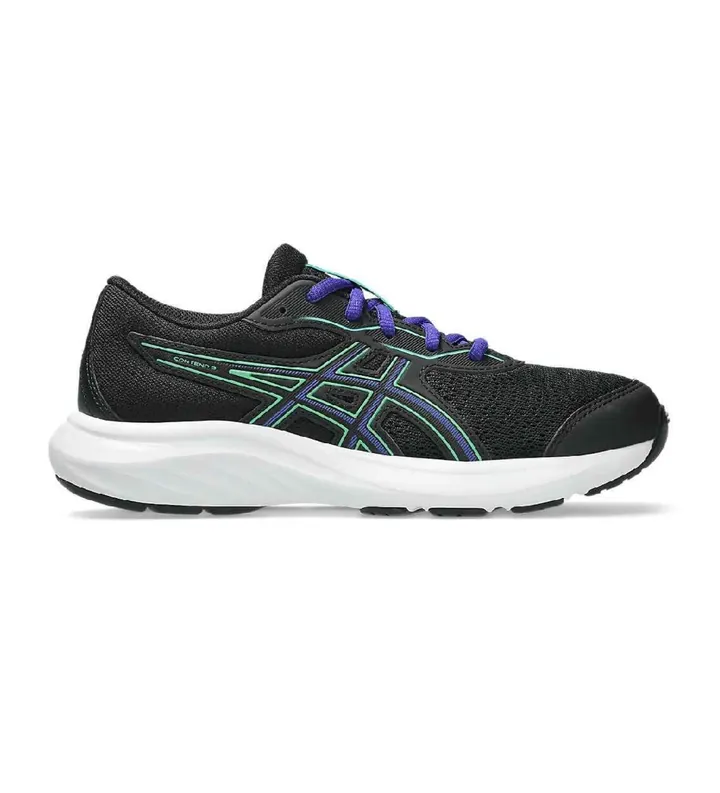 Asics para mujer/niña. 1014A337 Zapatillas Contend 9 Gs negro (36), Plano, Cordones, Casual, Deportivo, Multideporte, moda infantil