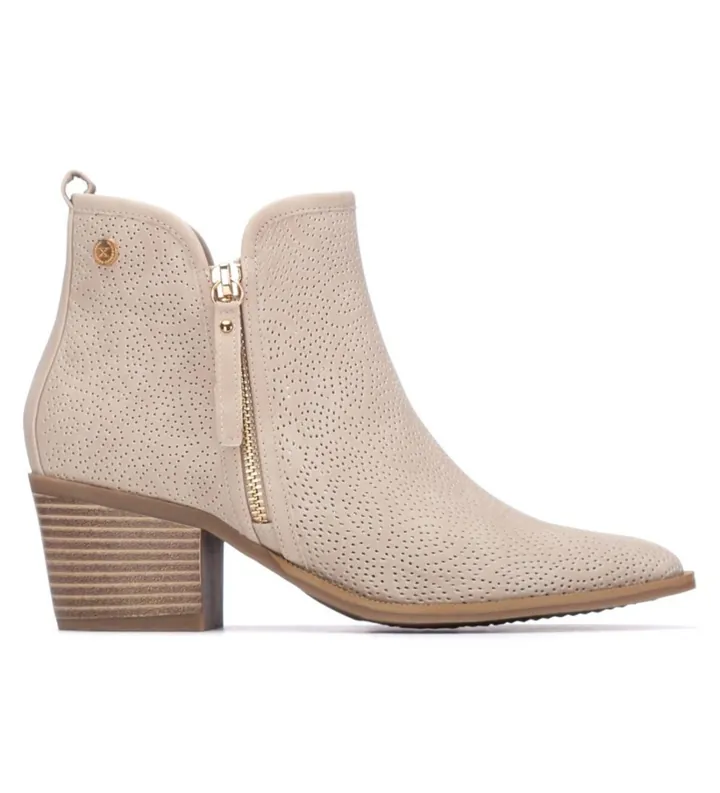Xti para mujer. 14526601-BEIGE Botines 145266 beige (37), 3 a 5cm, Cremallera, Casual
