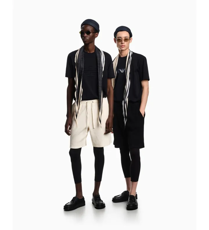 Emporio Armani para hombre. EM004911_AF13715 Camiseta Sencilla marino (L), Casual, Algodón, Manga corta