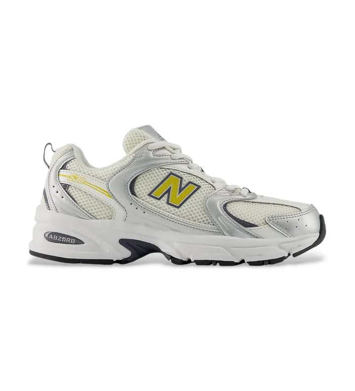 New Balance unisex. U530V1_LI Zapatillas 530 blanco, plateado (37.5), Plata, Plano, Cordones, Casual