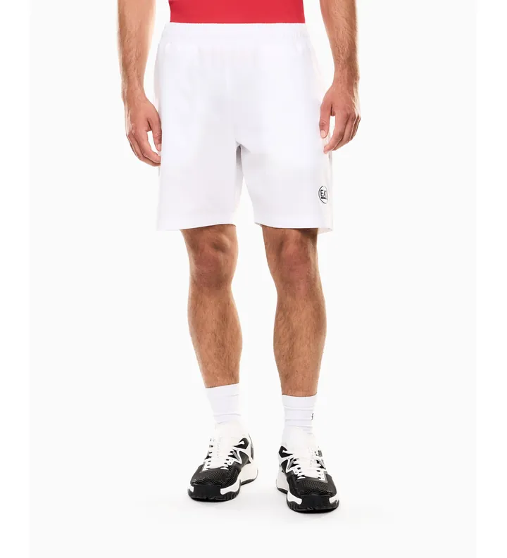 EA7 para hombre. 7M001529_AF21059 Pantalones Cortos Tennis Pro Blanco (3XL), Deportivo, Algodón, Sportswear, Multideporte