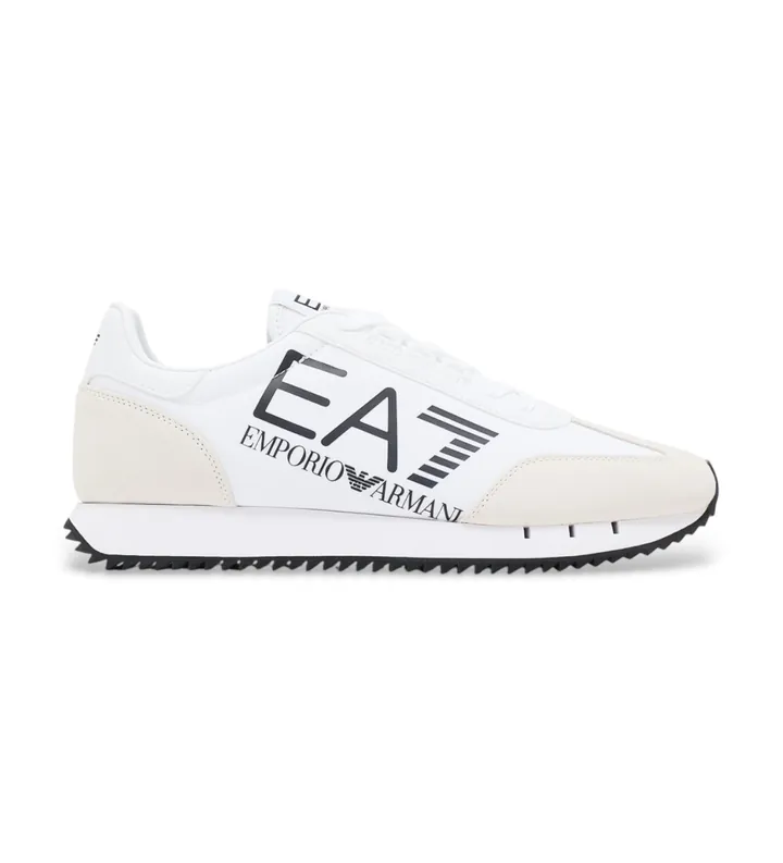 EA7 unisex. 7X000541_AF18609 Zapatillas Vintage Blanco (36), Negro, Tela, Plano, Cordones, Deportivo