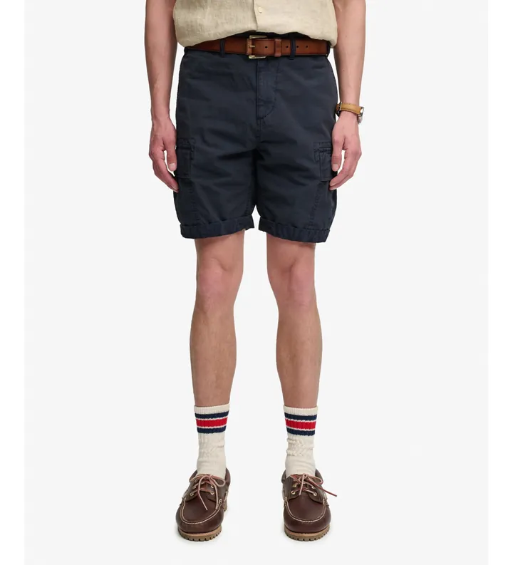Superdry para hombre. M7110485A Bermudas Ripstop Light Cargo marino (28), Casual, Algodón