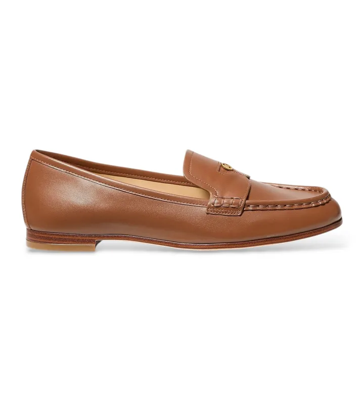 Michael Kors para mujer. 40S6JNFP1L Mocasines de Piel Jennings marrón (36), Plano, Ninguno, Casual, Fiesta, Clásico