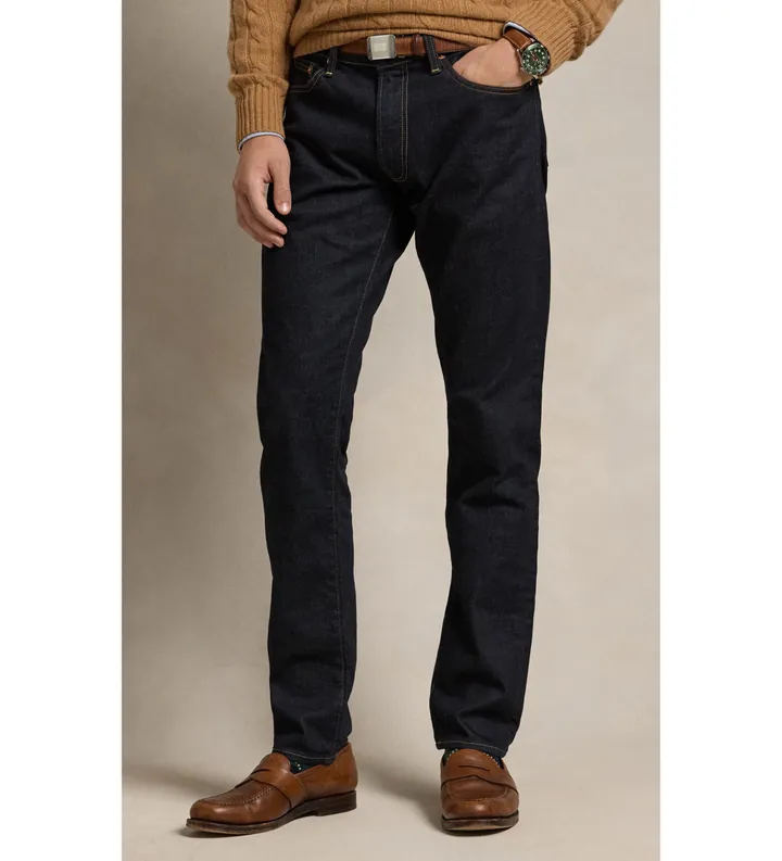 Polo Ralph Lauren para hombre. 710956087001 Jeans Sullivan Slim Fit elásticos marino (30/32), Casual, Algodón