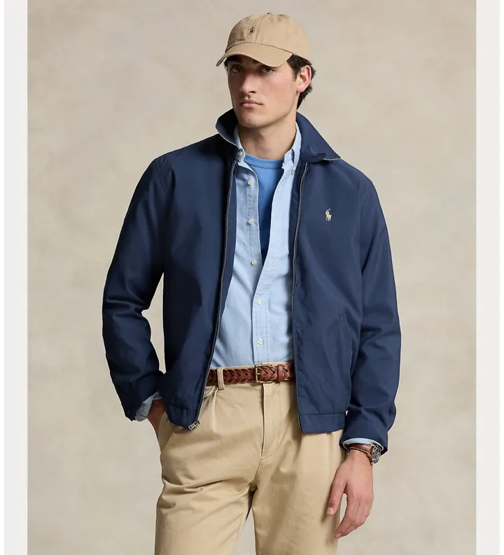 Polo Ralph Lauren para hombre. 710548506001 Chaqueta con doble fuelle marino (3XL), Casual, Algodón, Poliéster