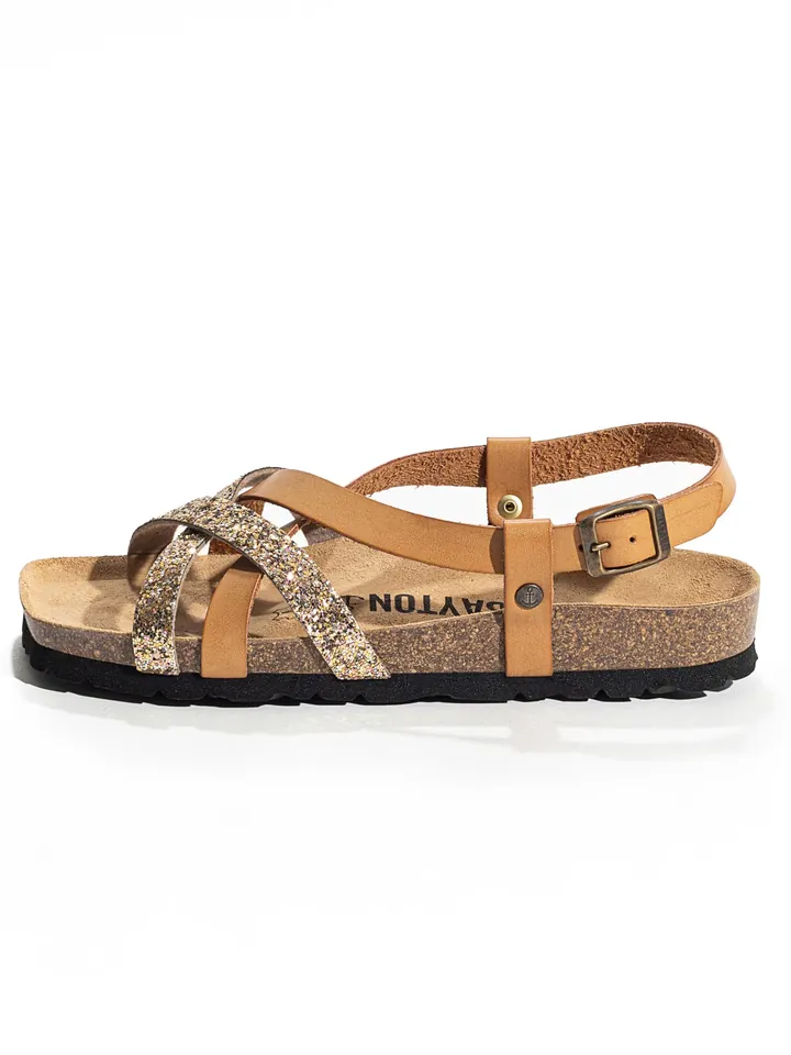 Bayton Sandalias 'KARI' beige / marrón