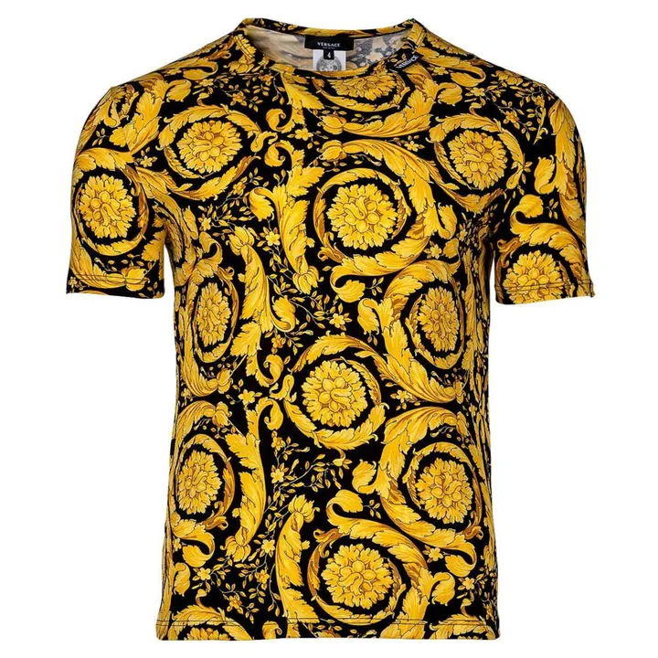 VERSACE Camiseta  amarillo / negro