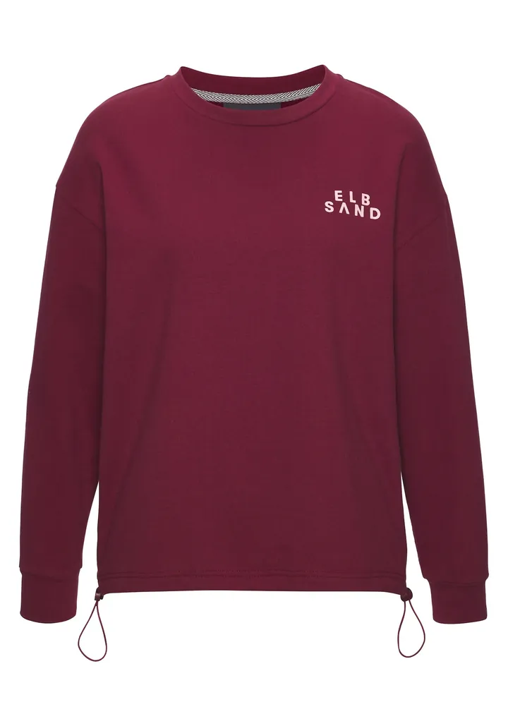 Elbsand Sudadera  rosa / rojo vino