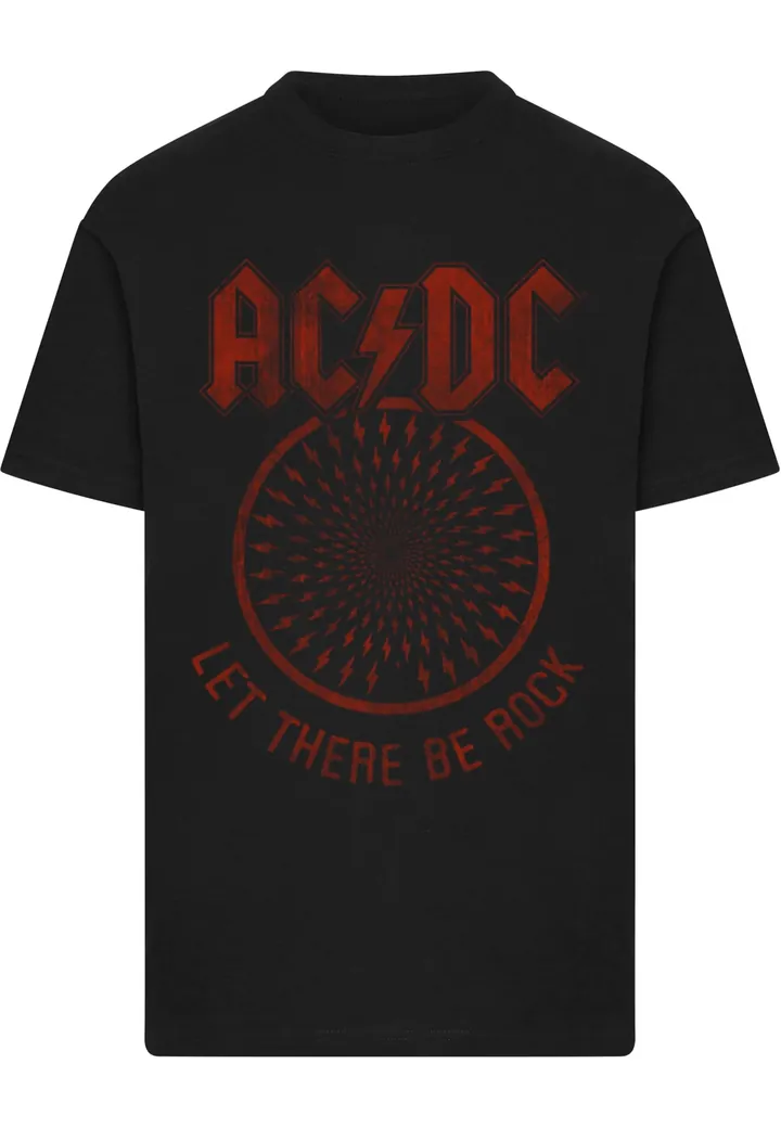 Merchcode Camiseta 'ACDC Let There Be Rock' rojo oscuro / negro